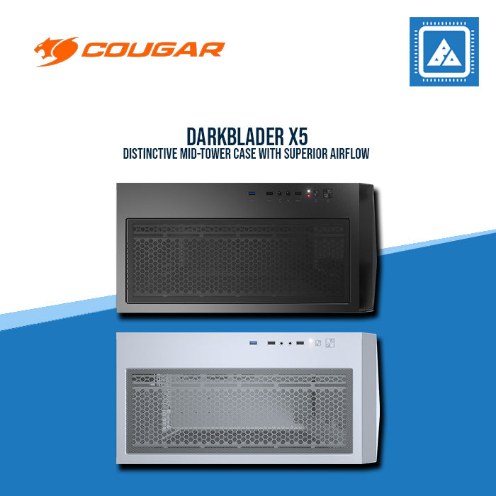 COUGAR DARKBLADER X5 TRANSLUCENT BLACK | WHITE RGB / MID TOWER /TEMPERED GLASS (BLACK | WHITE) COUGAR DARKBLADER X5 TRANSLUCENT BLACK | WHITE RGB / MID TOWER /TEMPERED GLASS (BLACK | WHITE)